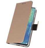 Casos de billetera para Huawei Mate 20 X Oro
