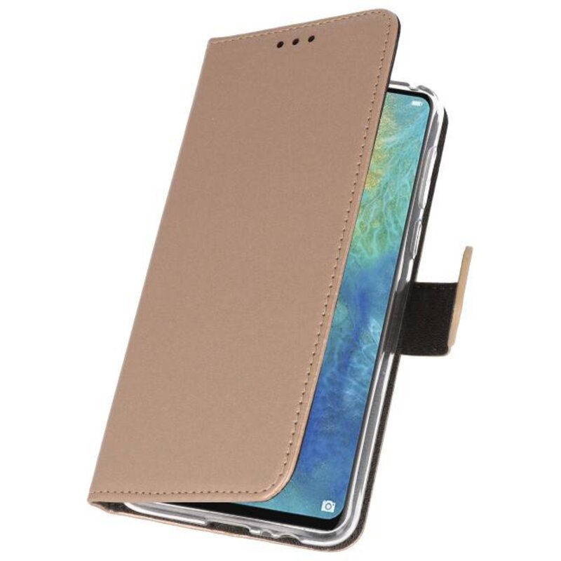 Casos de billetera para Huawei Mate 20 X Oro