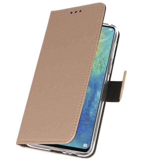 Wallet Cases Hoesje voor Huawei Mate 20 X Goud