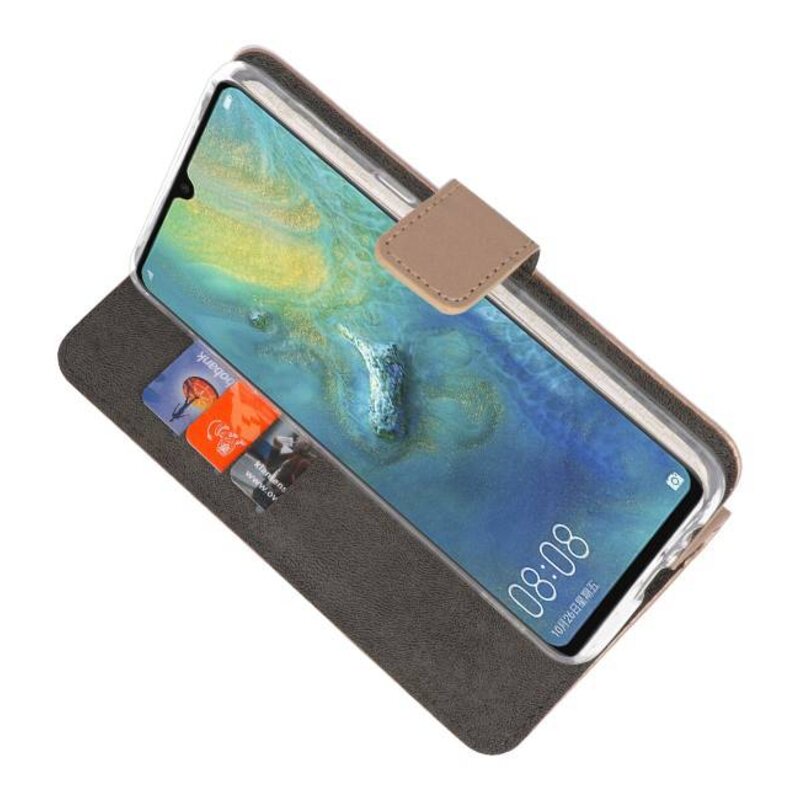 Casos de billetera para Huawei Mate 20 X Oro