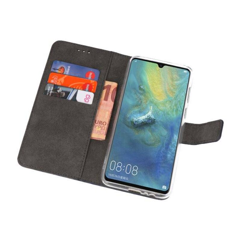 Wallet Cases Hoesje voor Huawei Mate 20 X Navy