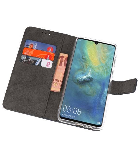 Brieftasche Tasche für Huawei Mate 20 X Navy