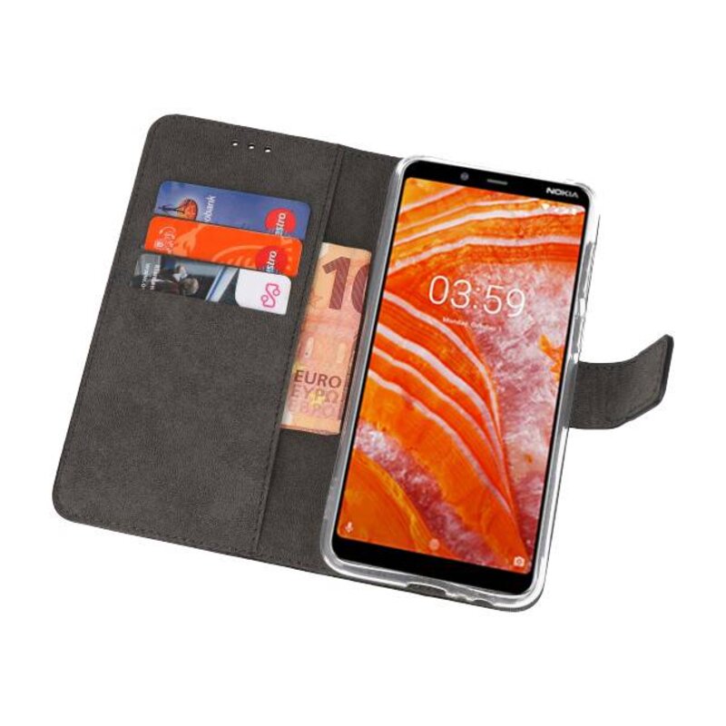 Custodia a Portafoglio per Nokia 3.1 Plus Nero