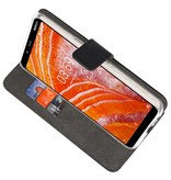 Wallet Cases Hoesje voor Nokia 3.1 Plus Zwart