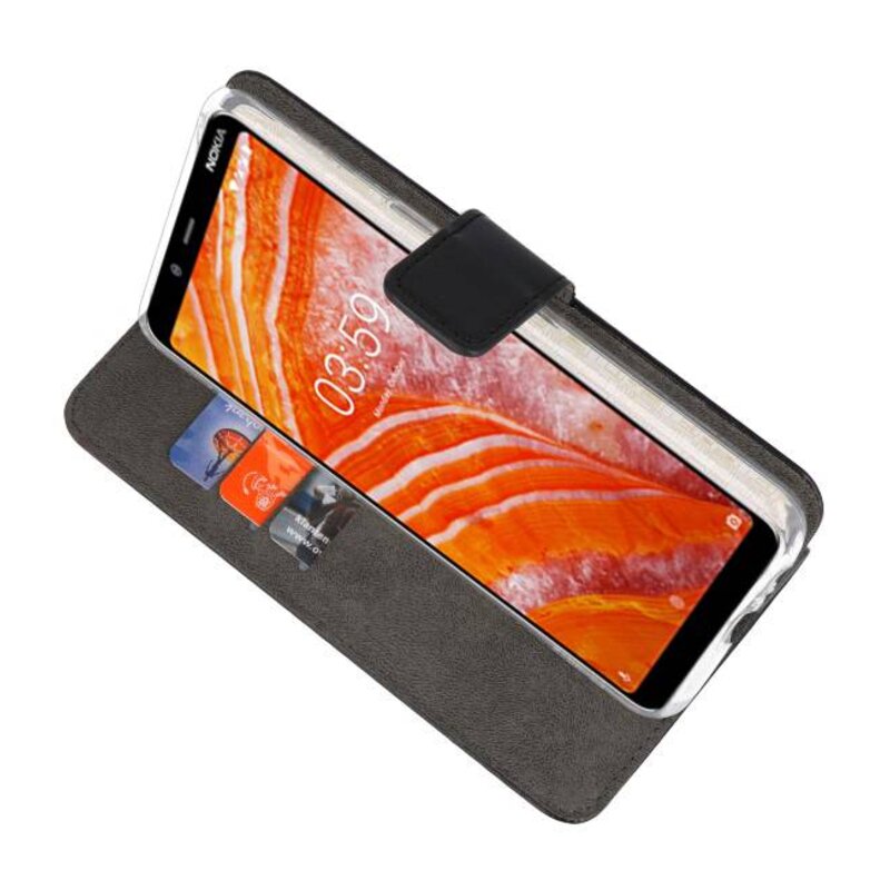 Etuis portefeuille Etui pour Nokia 3.1 Plus Noir