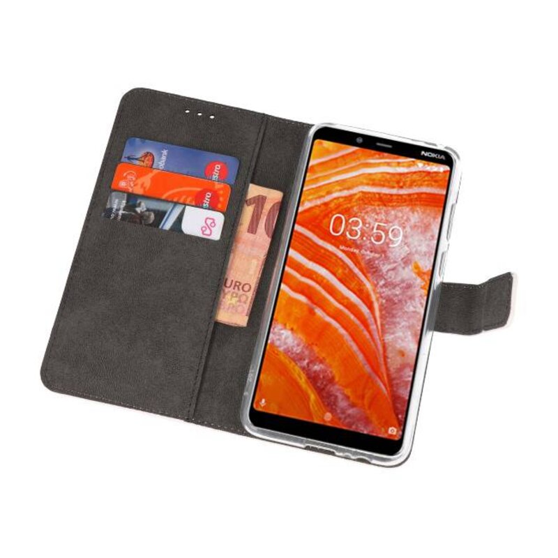 Funda Cartera Funda Para Nokia 3.1 Plus Blanco