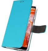 Wallet Cases Hoesje voor Nokia 3.1 Plus Blauw