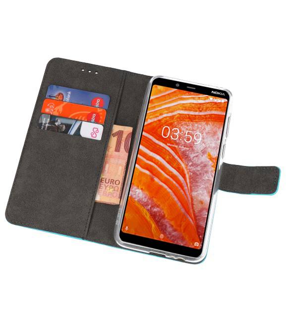 Etuis portefeuille Etui pour Nokia 3.1 Plus Bleu