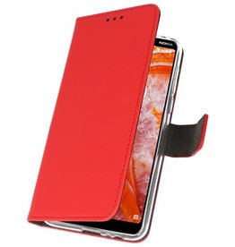 Portafoglio Custodie per Nokia 3.1 Plus Red
