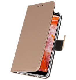 Brieftasche Taschen für Nokia 3.1 Plus Gold