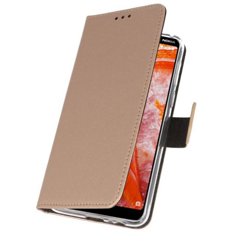 Etuis portefeuille Etui pour Nokia 3.1 Plus Gold