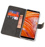 Wallet Cases Hoesje voor Nokia 3.1 Plus Goud