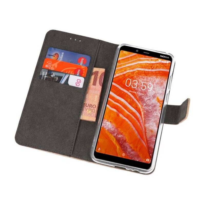 Etuis portefeuille Etui pour Nokia 3.1 Plus Gold