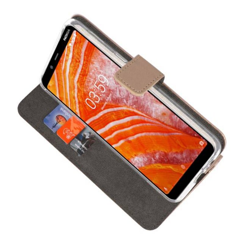 Etuis portefeuille Etui pour Nokia 3.1 Plus Gold
