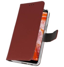 Etuis portefeuille Etui pour Nokia 3.1 Plus Brown