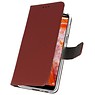 Etuis portefeuille Etui pour Nokia 3.1 Plus Brown