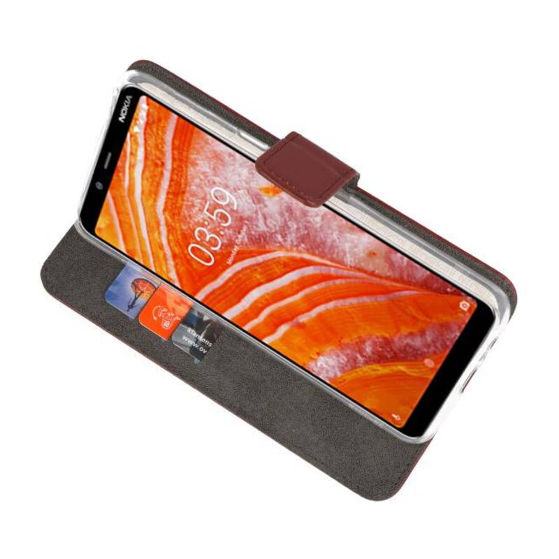 Wallet Cases Case für Nokia 3.1 Plus Braun