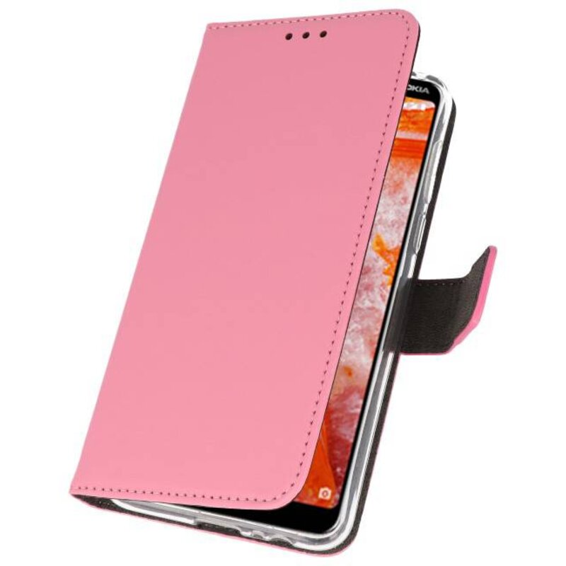 Brieftasche Taschen für Nokia 3.1 Plus Pink
