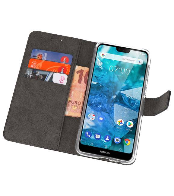 Funda Cartera Funda Para Nokia 7.1 Negro