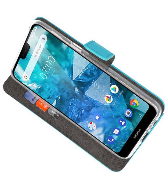 Etuis portefeuille pour Nokia 7.1 Blue