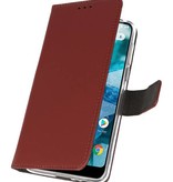 Casos Funda Cartera para Nokia 7.1 Marrón