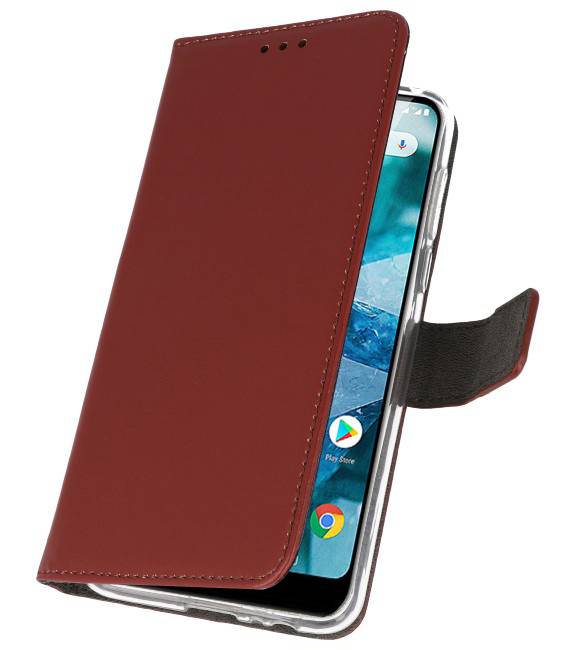 Etuis portefeuille Etui pour Nokia 7.1 Brown