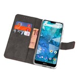 Casos Funda Cartera para Nokia 7.1 Marrón