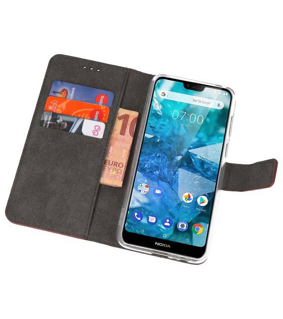 Wallet Cases Case for Nokia 7.1 Brown