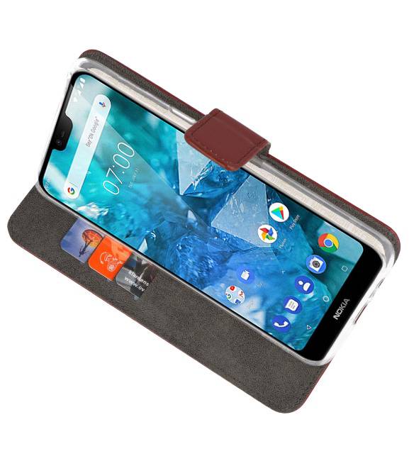 Wallet Cases Case for Nokia 7.1 Brown