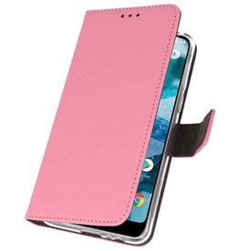 Fundas Wallet Case para Nokia 7.1 Rosa