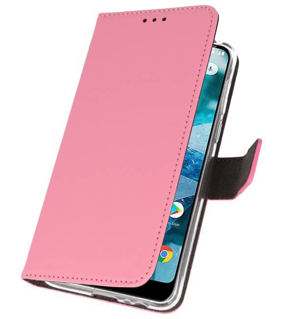 Brieftasche Taschen für Nokia 7.1 Pink