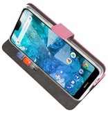 Etuis portefeuille Etui pour Nokia 7.1 Rose