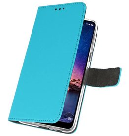 Estuche de billetera para XiaoMi Redmi Note 6 Pro Blue
