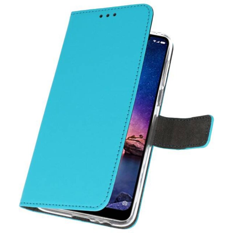 Estuche de billetera para XiaoMi Redmi Note 6 Pro Blue
