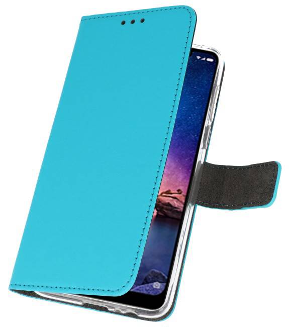 Wallet Cases Hülle für XiaoMi Redmi Note 6 Pro Blue