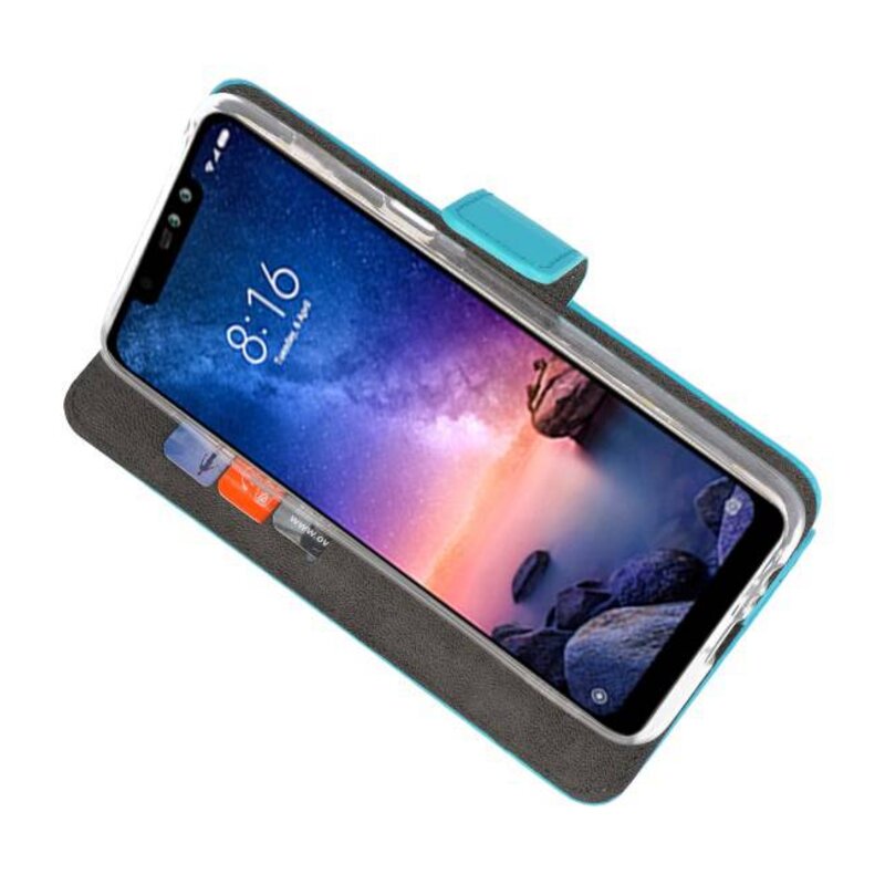 Wallet Cases Case for XiaoMi Redmi Note 6 Pro Blue