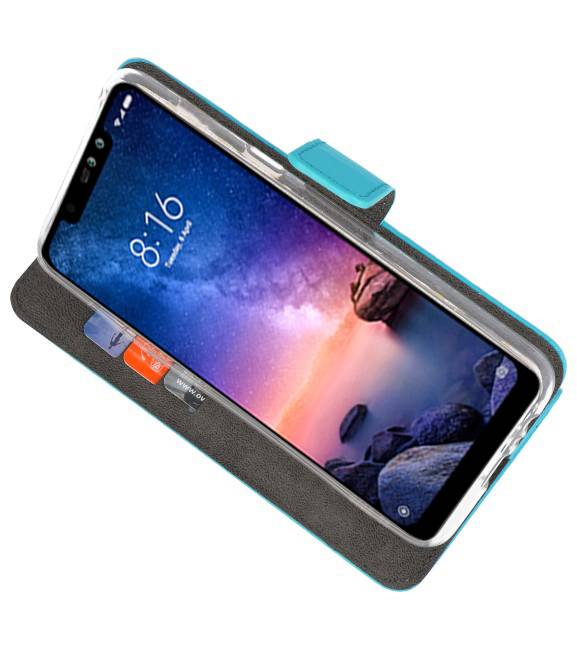 Wallet Cases Hülle für XiaoMi Redmi Note 6 Pro Blue