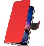 Estuche de billetera para XiaoMi Redmi Note 6 Pro Red