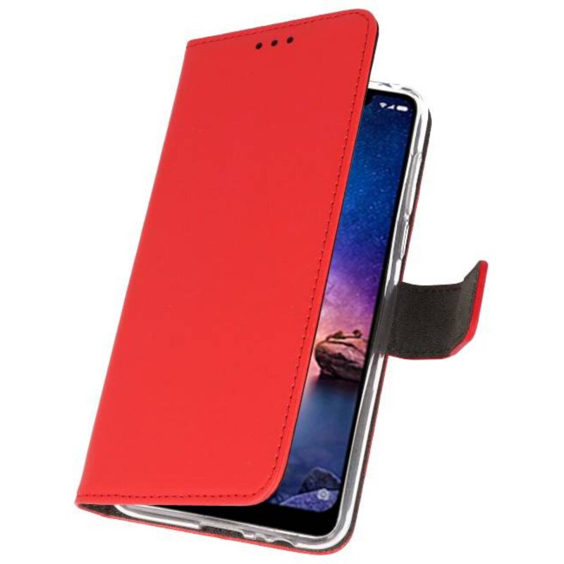 Estuche de billetera para XiaoMi Redmi Note 6 Pro Red