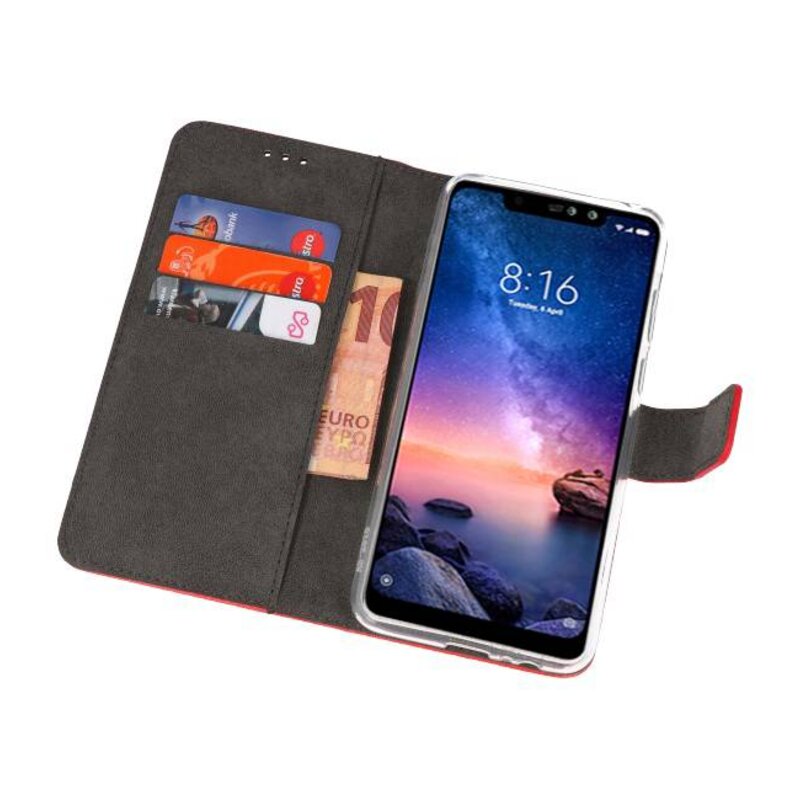 Wallet Cases Case for XiaoMi Redmi Note 6 Pro Red