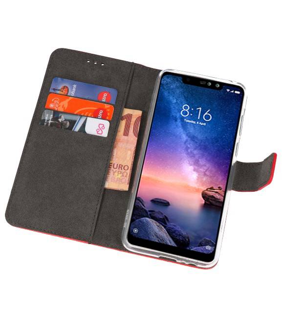 Estuche de billetera para XiaoMi Redmi Note 6 Pro Red