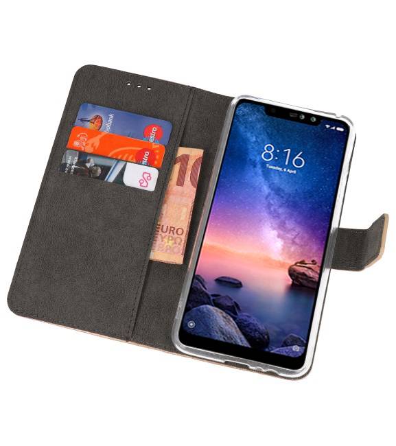 Etuis portefeuille pour XiaoMi Redmi Note 6 Pro Gold