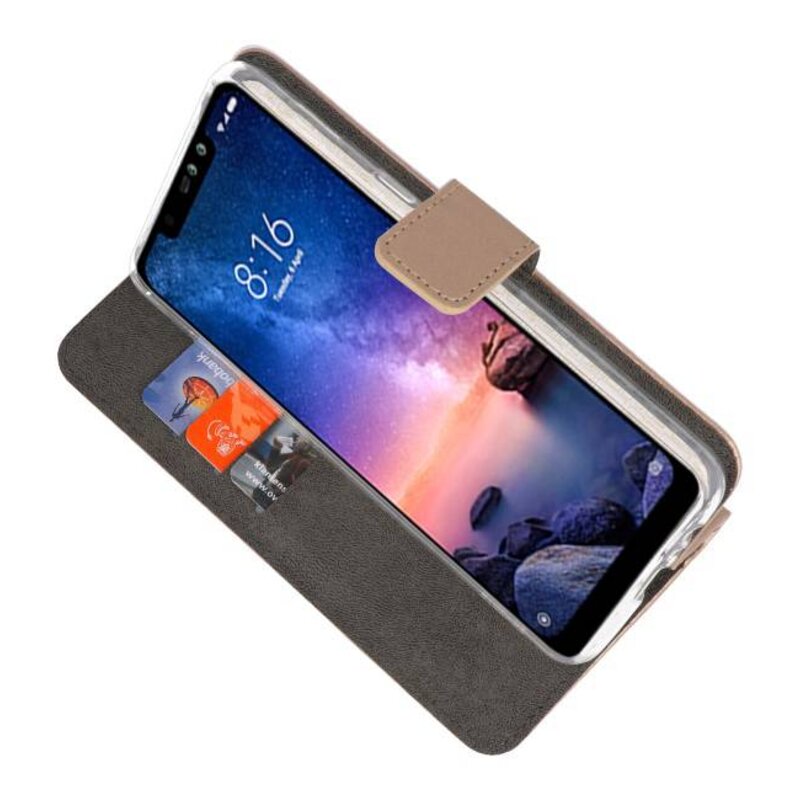 Etuis portefeuille pour XiaoMi Redmi Note 6 Pro Gold