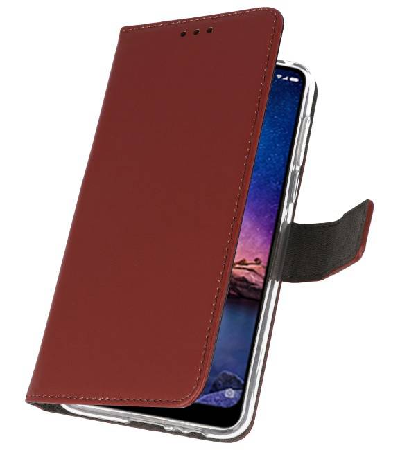 Estuche de billetera para XiaoMi Redmi Note 6 Pro Brown