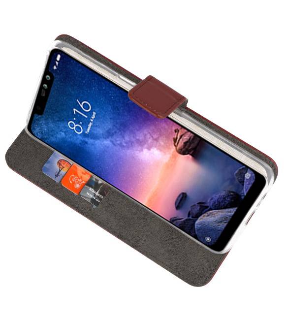 Wallet Cases Hülle für XiaoMi Redmi Note 6 Pro Brown