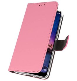 Estuche de billetera para XiaoMi Redmi Note 6 Pro Pink