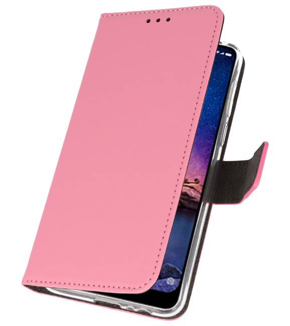 Estuche de billetera para XiaoMi Redmi Note 6 Pro Pink
