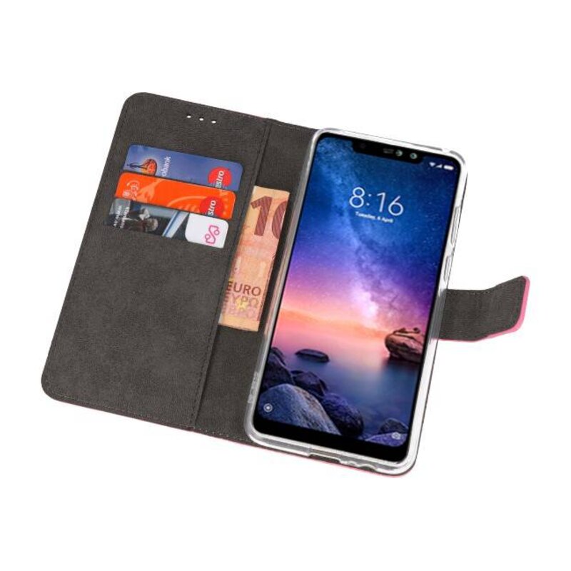 Etuis portefeuille Etui pour XiaoMi Redmi Note 6 Pro Pink