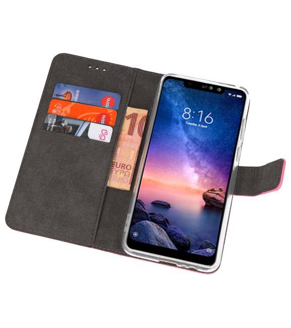 Etuis portefeuille Etui pour XiaoMi Redmi Note 6 Pro Pink