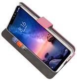 Wallet Cases Hoesje voor XiaoMi Redmi Note 6 Pro Roze